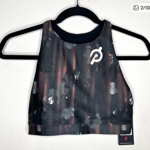 Like New Peloton Show Up Floral High Neck Sports Bra size Small